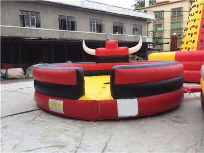 Red Inflatable Bull Riding Ring Game For Sale